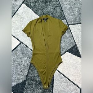 Forever 21 Olive Green Bodysuit Size S